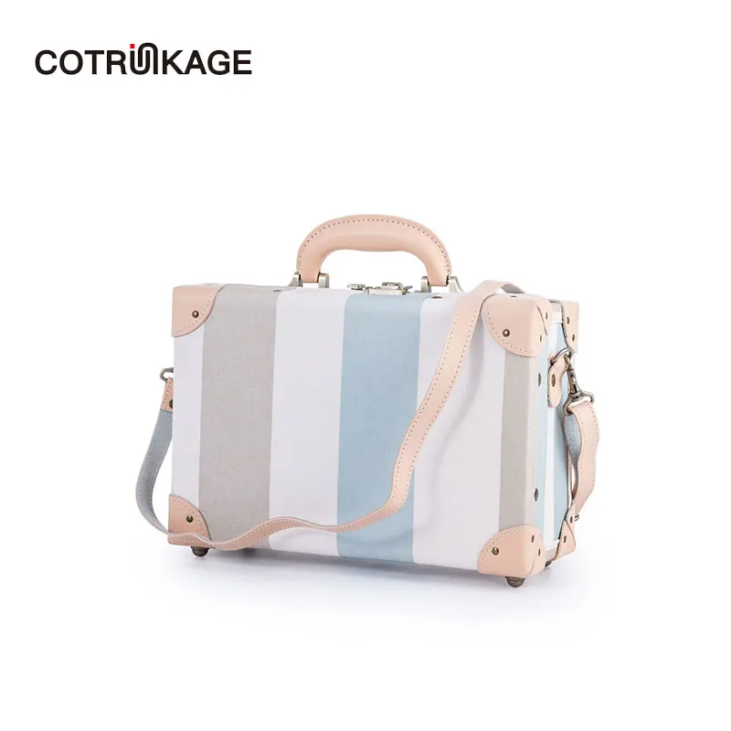 COTRUNKAGE маленький 12 &quotженский из натуральной кожи и холста широкая полоса для