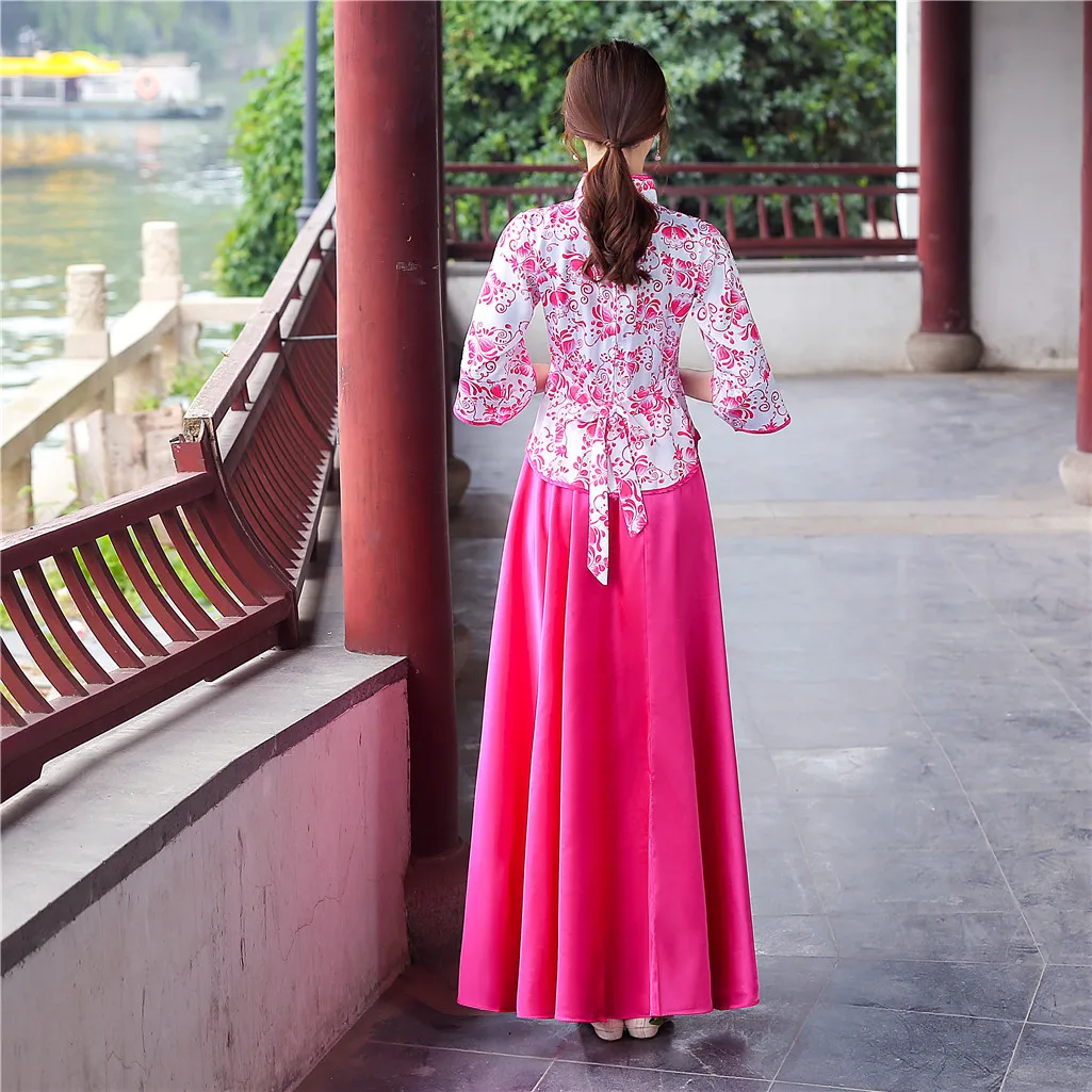 

Vintage Bridal Bridesmaid Cheongsam Modern Traditional Chinese style Wedding Dress Oriental Womens Qipao Vestidos Size S-XXL