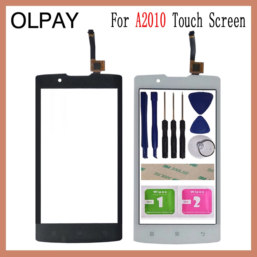 OLPAY 4,5 ''для lenovo A2010 A 2010 сенсорный экран стекло дигитайзер панель объектив сенсор стекло Бесплатный клей и салфетки