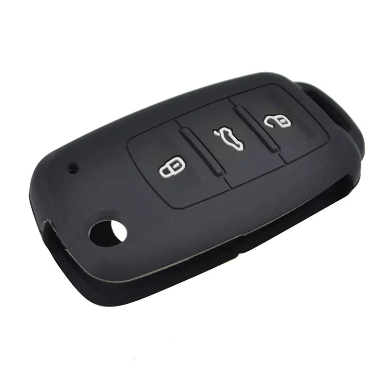 Силиконовый чехол для ключей от машины для VW POLO Bora Beetle Tiguan Passat Golf Jetta Eos Touran Caddy Sharan Scirocco чехол пульт дистанционного управления Fob