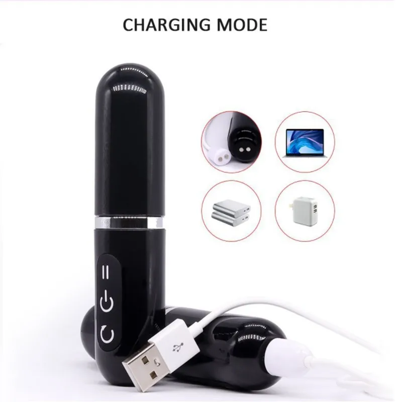 Вибратор помада USB 12 Скоростей Стимулятор клитора для стимуляции сосков точки G