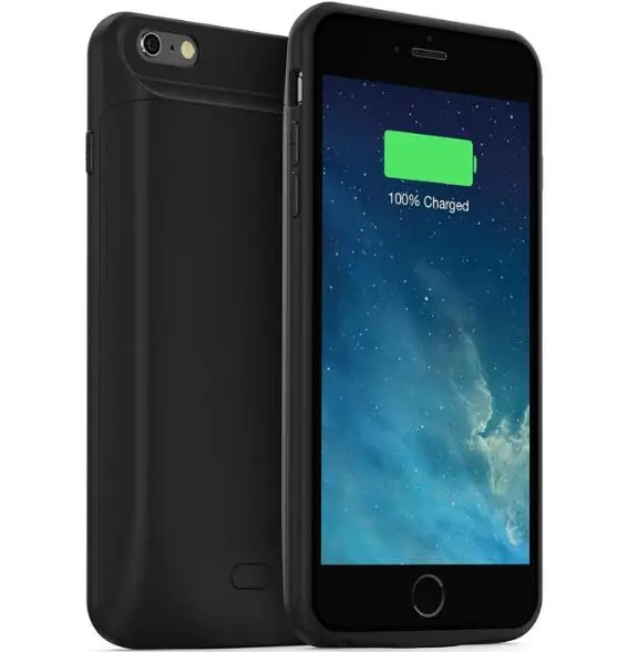 Black ip 6 6s Plus Внешний 5000/7200 мА/ч, Умный Магнитный задняя крышка ТПУ бампер Мощность Bank пакет Батарея Зарядное устройство чехол Обложка для iPhone 6 6s 7 8 Plus - Цвет: Black ip 6 6s Plus