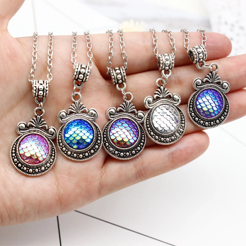 Модное романтическое ожерелье в виде морской рыбьей чешуи мечты чокер для