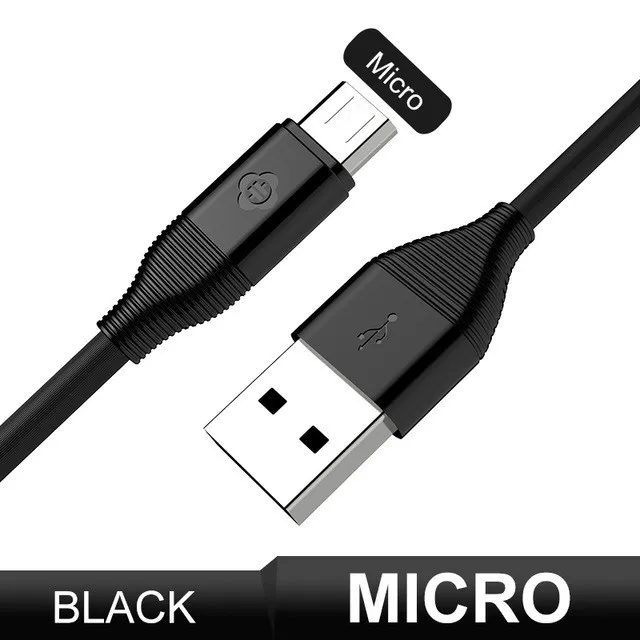 For Micro USB Для Lightning iPhone короткий кабель 25 см Черный Micro usb type C дата-провод зарядный шнур 2.1A Быстрая зарядка мобильный телефон зарядное устройство кабель - Цвет: For Micro USB