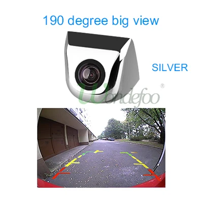 sliver big view Универсальная парковочная камера, Автомобильная камера заднего вида с обратным изображением, HD камера заднего вида, водонепроницаемая камера ночного видения со стеклом - Название цвета: sliver big view