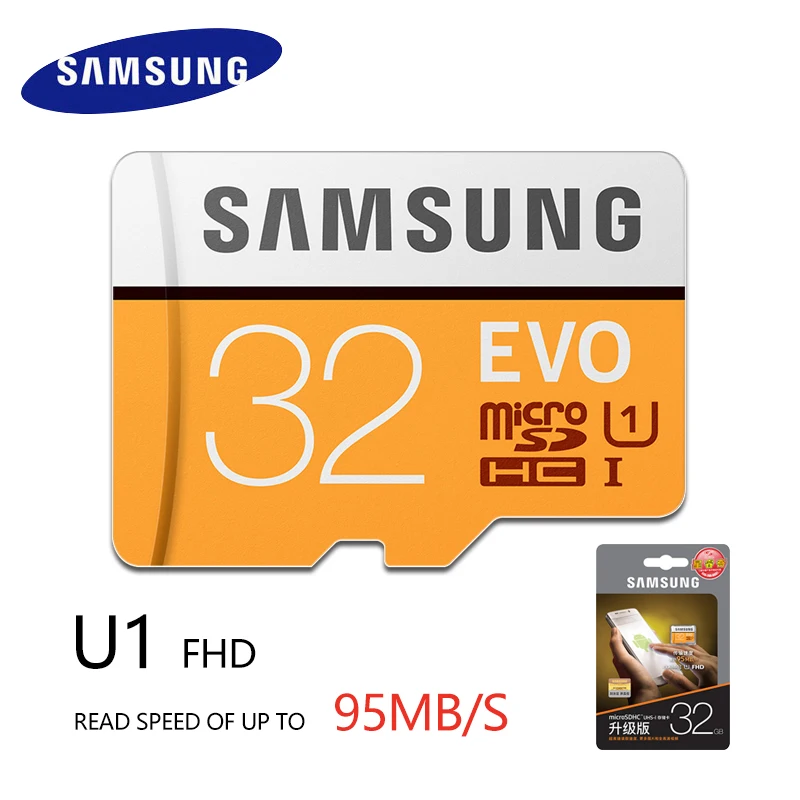SAMSUNG популярный Micro SD карта, карта памяти Micro SD 32 Гб 64 Гб 128 ГБ SDHC/SDXC высокая скорость карты памяти EVO объемом памяти 32 Гб или 64 ГБ, 128 ГБ C10 TF карты Модуль памяти Transflash карты