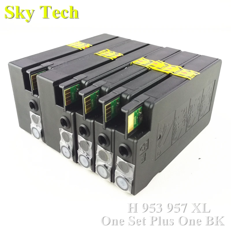 Один комплект совместимый чернильный картридж для HP 953XL 957XL 8710 8715 8718 8210 8720 8719 8725 8728