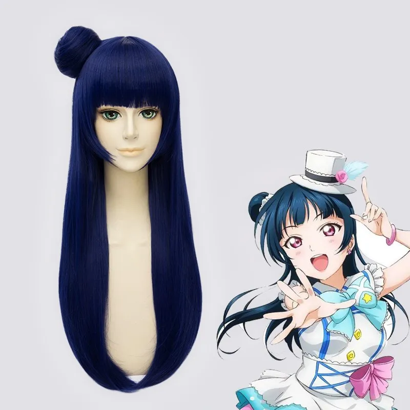 LoveLive Sunshine Tsushima Yoshiko wig Cosplay Costume Love Live Aqour Yohane Women Synthetic Hair Halloween Role Play wigs |
