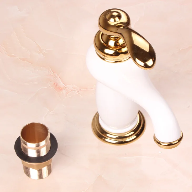 Бесплатная доставка Нефритовый смеситель для ванной комнаты с одной ручкой bowlder