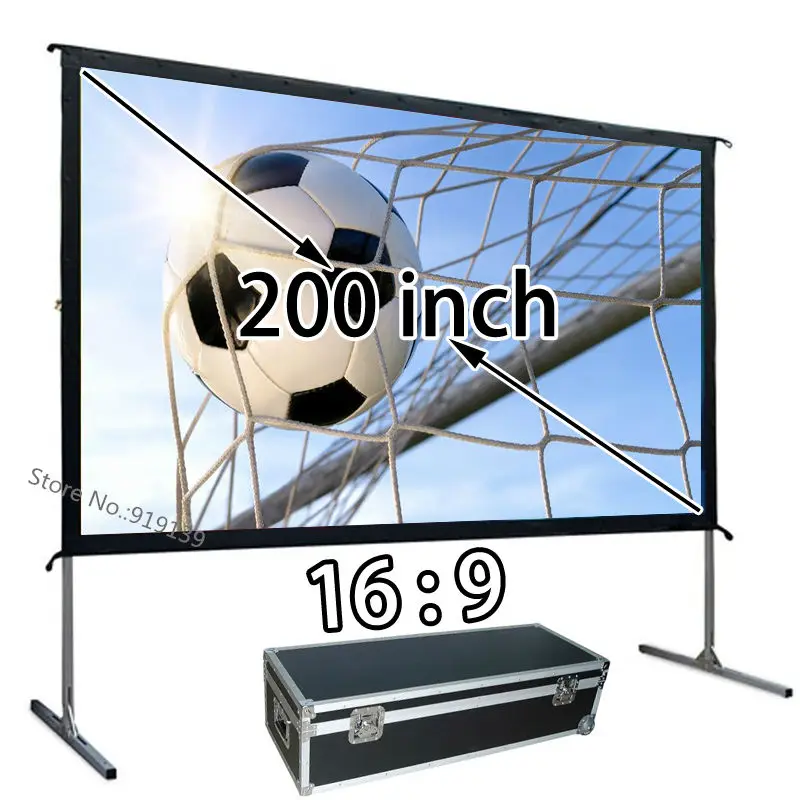 

Стандартный HD-экран для проектора, 200 дюйма, быстрое открытие, 16:9