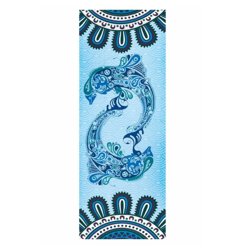 Новое складное одеяло для йоги из микрофибры с принтом полотенце нескользящий