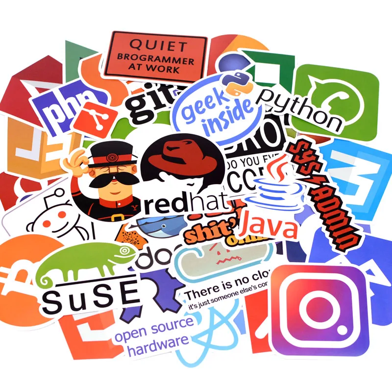 50 шт./упак. программируемый язык стикер Интернет Java JS РТ ТМ Docker Биткоин приложение