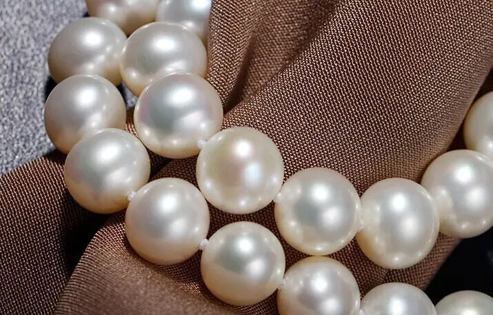 Superb GENUINE 18&quot9-10mm natural South Sea White Pearl Necklace 925silver | Украшения и аксессуары