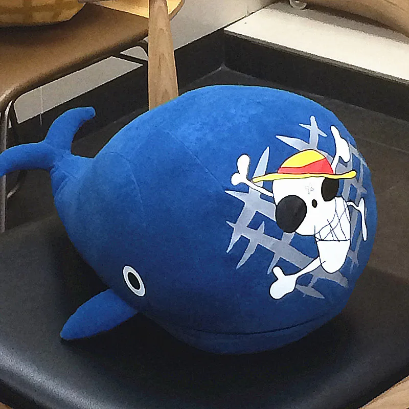 Mu&ntilde;eca de peluche Raab Laboon de 42cm, juguete de peluche de piratas, sombrero de paja, signo de Isla de ballena-3