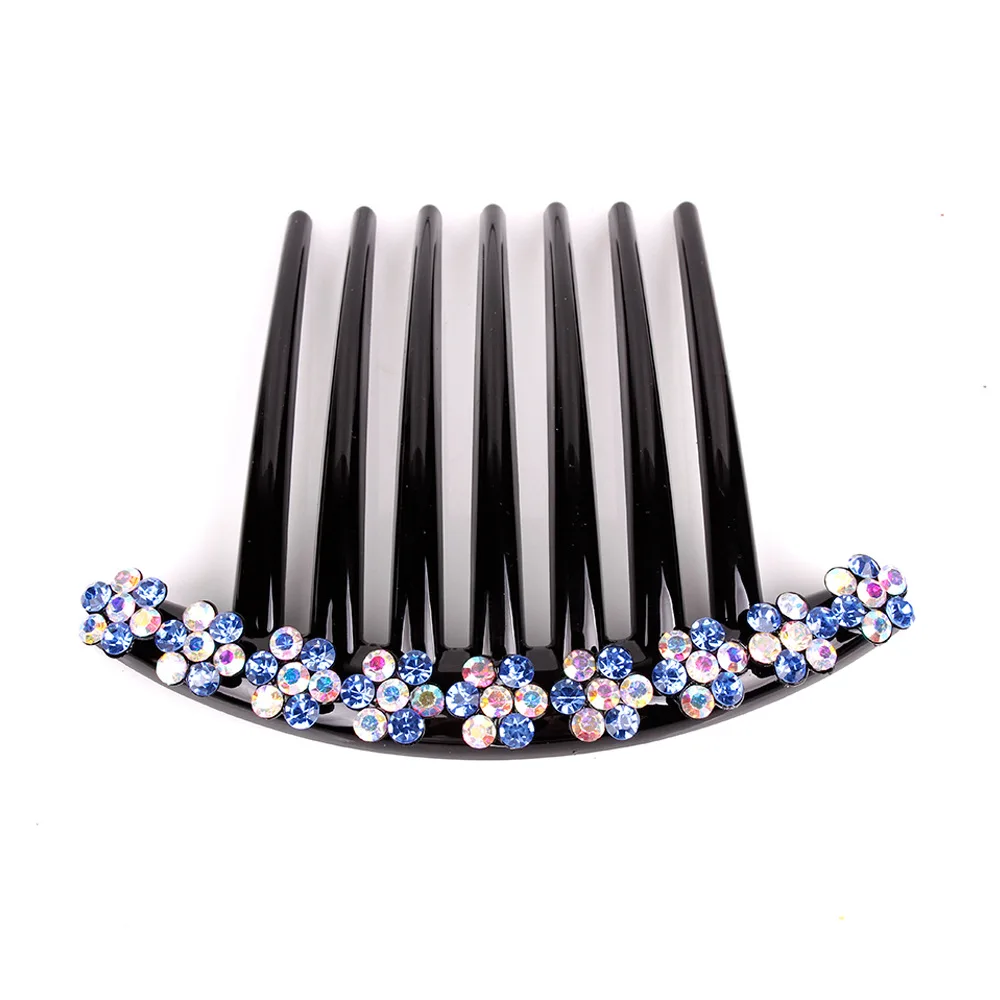 Сделай Сам прическа инструмент свадебный синий стразы цветок зажим для волос