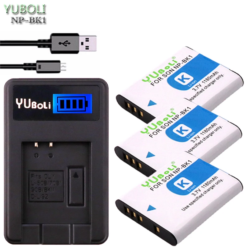 NP-BK1 NPBK1 NP BK1 Камера Батарея + ЖК-дисплей USB Зарядное устройство для Sony S750 S780 S950 S980 W190