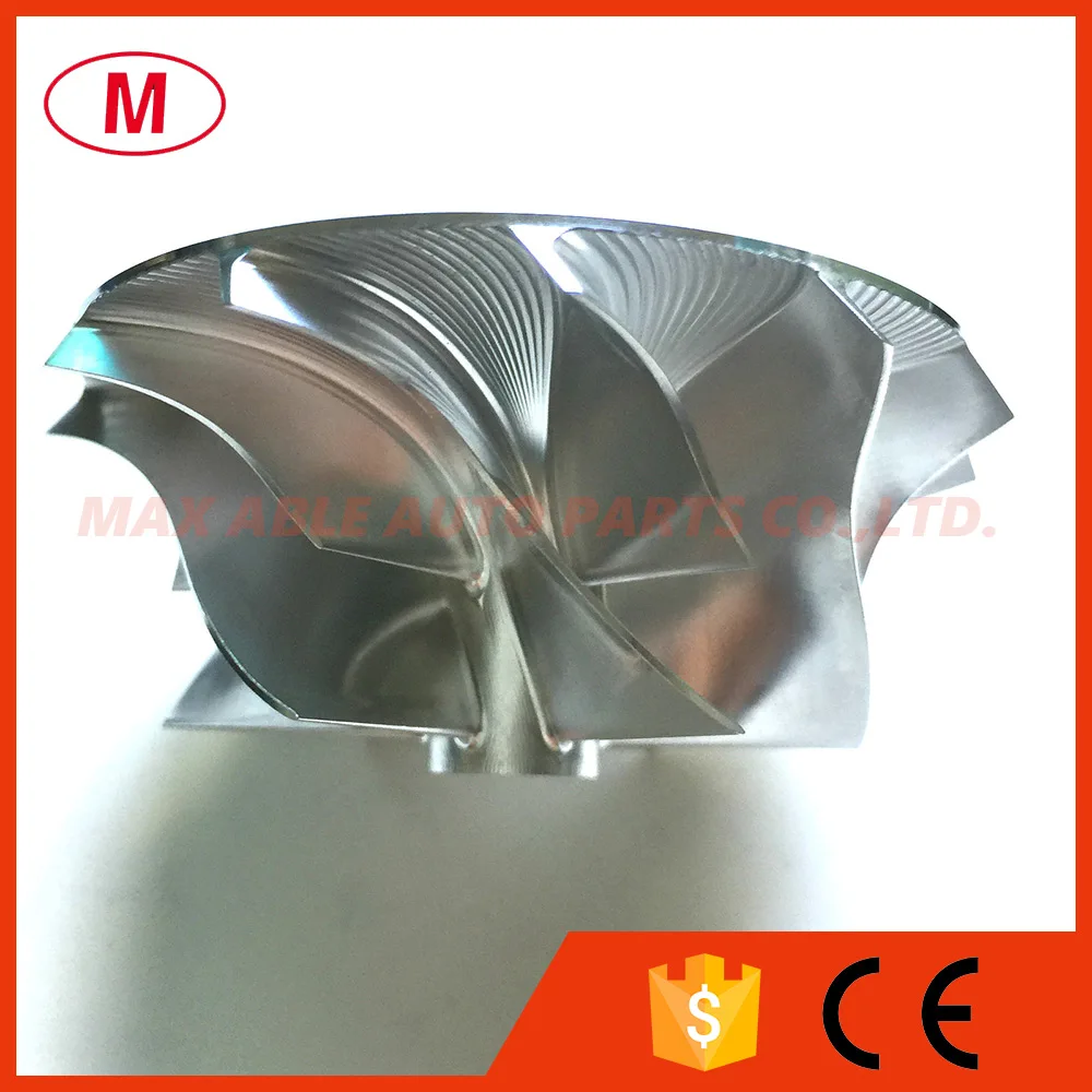 GT15-25 702549-0008HF V1 50,20/65,00 мм 6+ 6 лезвий вперед высокопроизводительный турбинный Алюминий 2618/фрезерный/рабочее колесо компрессора