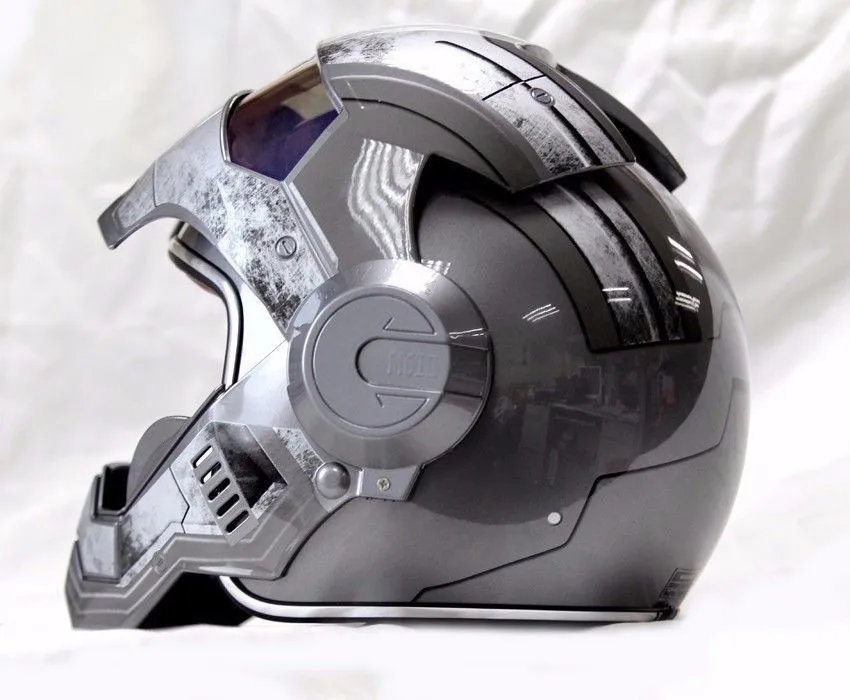 Masei 610 Звездный машинный точечный шлем Ironman железный человек атомный человек мотоциклетный шлем с открытым лицом Ironman Звездные войны Серый Воин матовый L