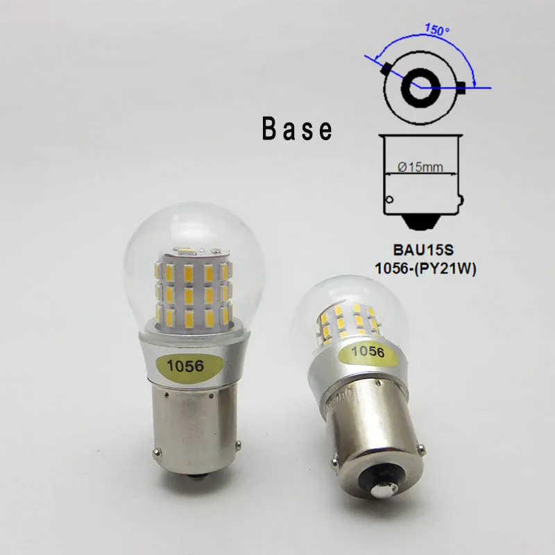 AMYWNTER BA15S 12V 1156 P21W светодиодный 1157 P21/5 Вт S25 Автомобильный светодиодный указатель поворота автоматическое обратное лампа 1056 BAU15S PY21W Янтарный Желтый цвет, на возраст от 4 до W