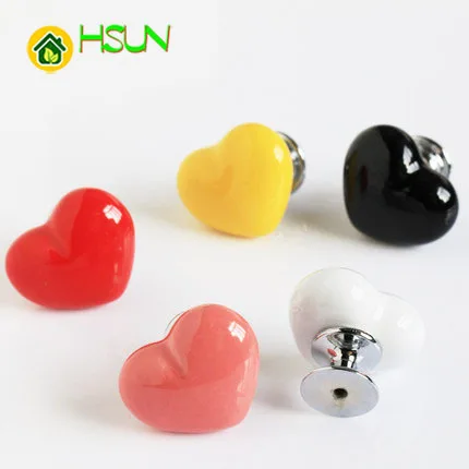 Керамическая ручка в форме сердца 2 шт.|Ручки шкафа| |