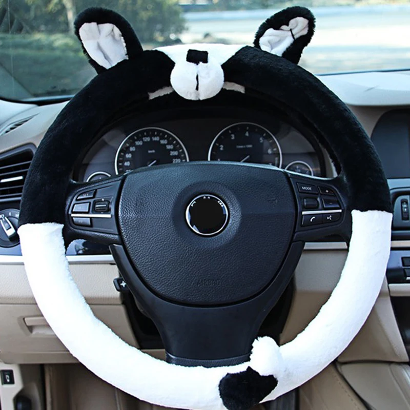 Универсальный чехол Ciliken для рулевого колеса автомобиля аксессуары интерьера милые картонные короткошерстные шкуры на 38 см.