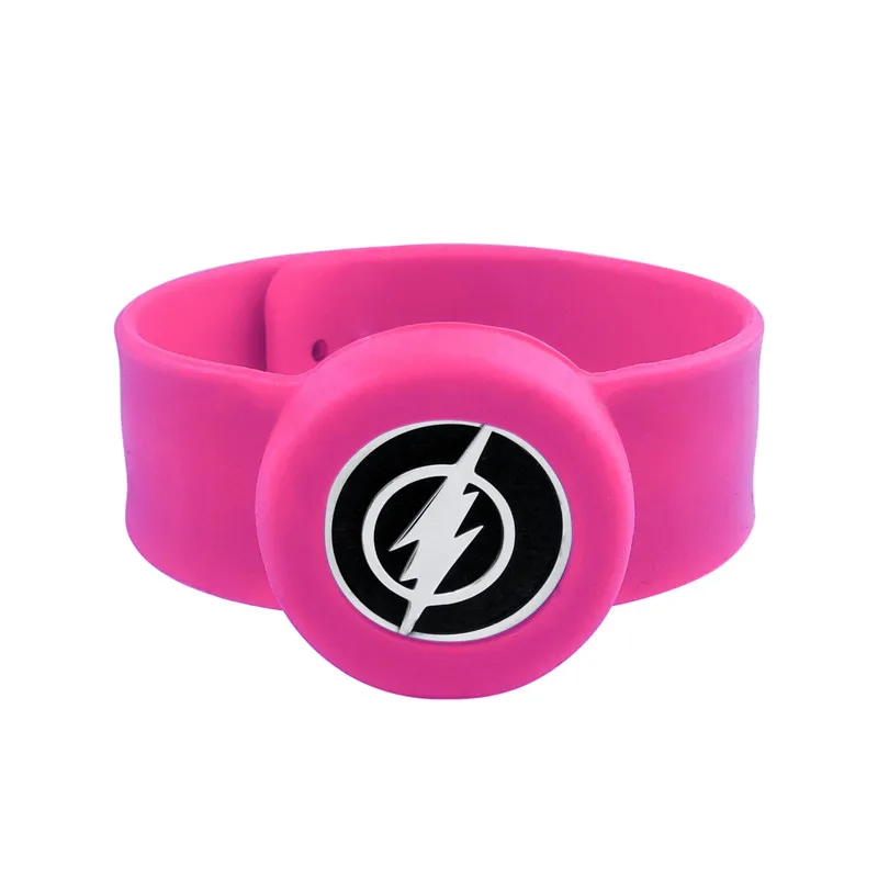 Rose Red Нержавеющая сталь Flash Дети Регулируемый эфирный масляный браслет дети мужчины женщины силиконовый диффузор медальон силиконовые браслеты - Окраска металла: Rose Red