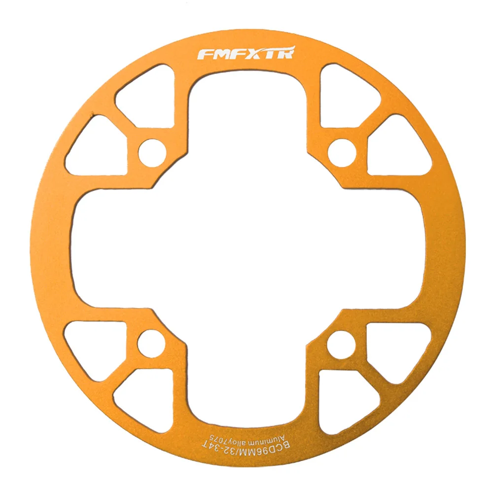 FMFXTR 96BCD 32-38teeth рукоятка MTB щит крышка велосипедная Звездочка щит горный велосипед алюминиевая цепь Защитная петля - Цвет: 32-34T gold YP