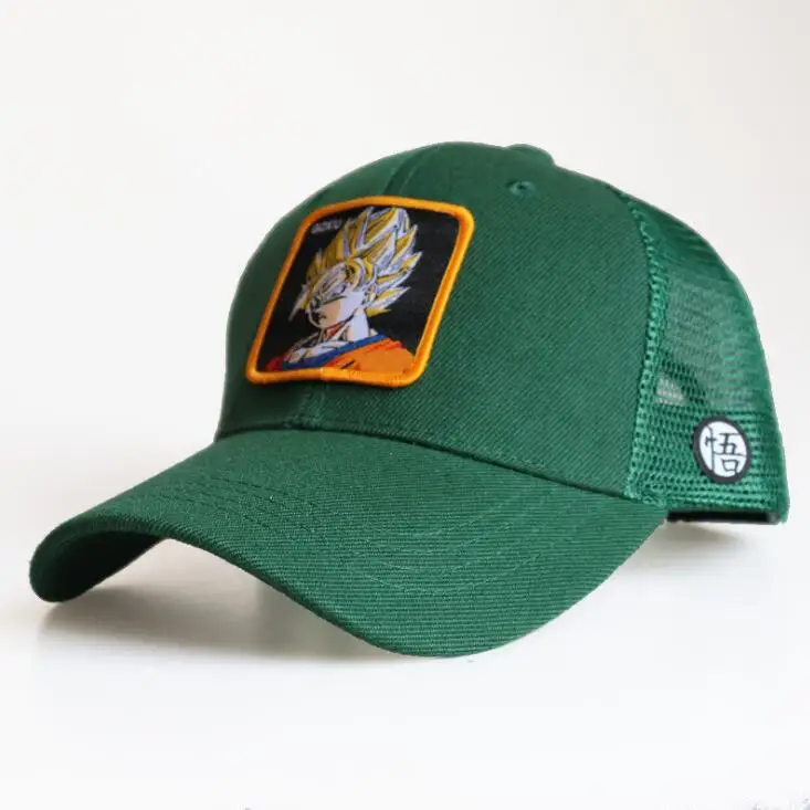 Новинка Dragon Ball сетчатая шапка крутая для мальчиков и девочек Goku Vegetto обеденная бейсбольная кепка уличная Мужская круглая Кепка унисекс - Цвет: Q
