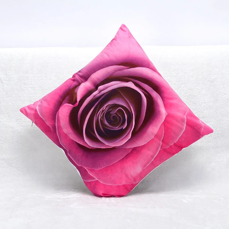 3D красные розы короткие плюшевые домашние наволочки наборы подушек офисные | Дом