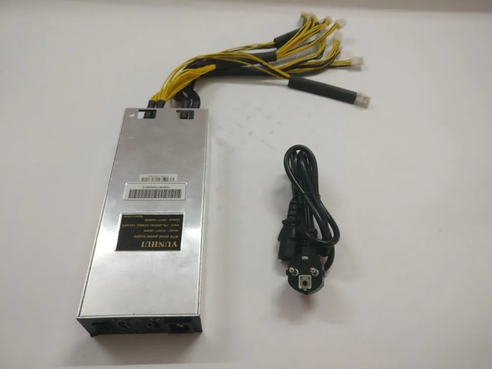 Блок питания YUNHUI для майнинга BTC LTC DASH 1800 Вт PSU S9 S9i S9j L3 + DR3 D3 X3 T9 E3 Z9 Z11 Innosilicon A9 A10 D9 ETH |