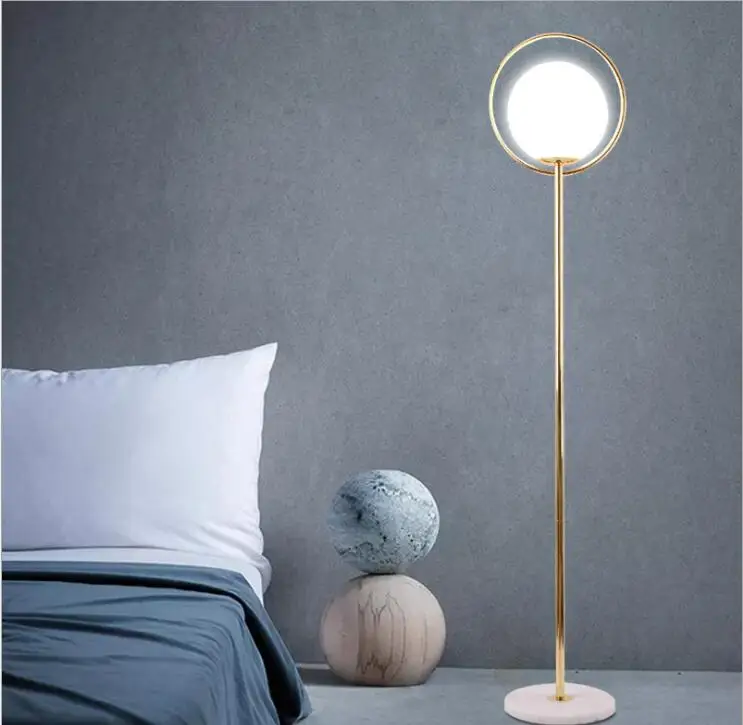 L Floor lamp fashion gold bedroom living room study office sitting floor LED bedside led lights beautiful | Лампы и освещение