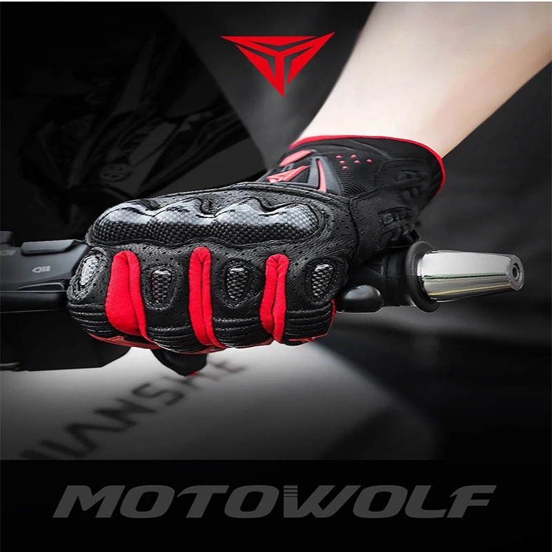 Motowolf Мотоциклетные перчатки Мотоцикл с сенсорным экраном Мотокроссовые перчатки Дышащие гоночные мотоциклетные перч