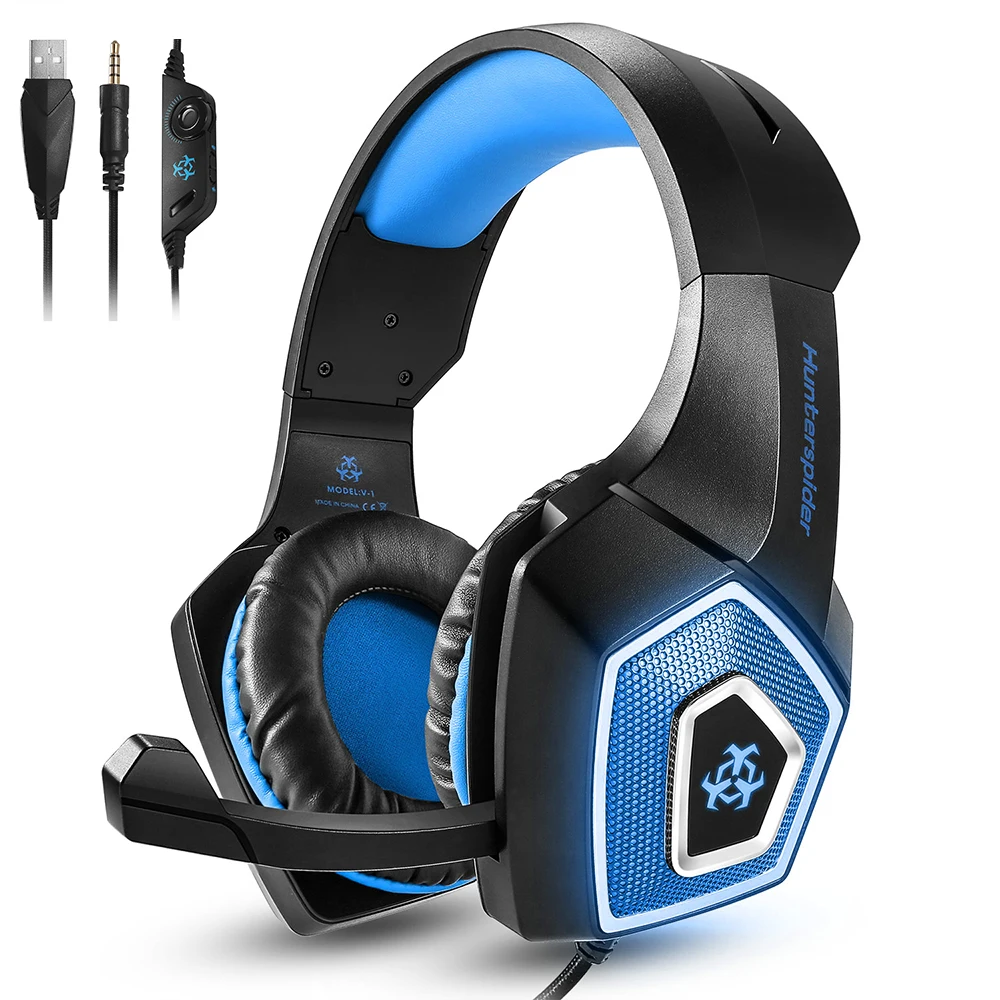 V1 Игровые наушники casque Проводные PC Gamer стерео наушники с гарнитурой с светодиодный микрофон с подсветкой шлем гарнитура для компьютера