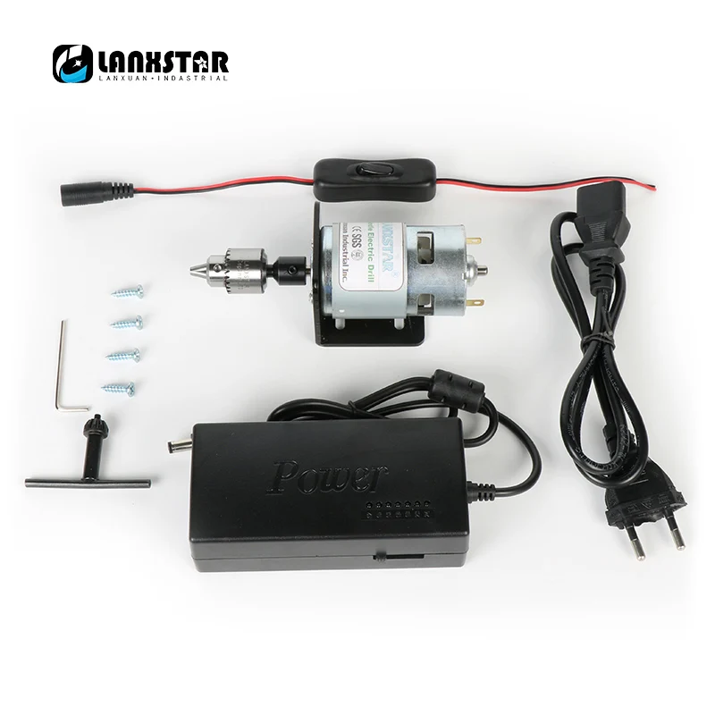 775 Motor Drill Kit Lanxstar, новинка, 24 В, высокая скорость и большой крутящий момент, 775 мотор, JTO, патрон, сверло, сверло, соответствующие кусачки, полный набор, ручная дрель - Цвет: 775 Motor Drill Kit