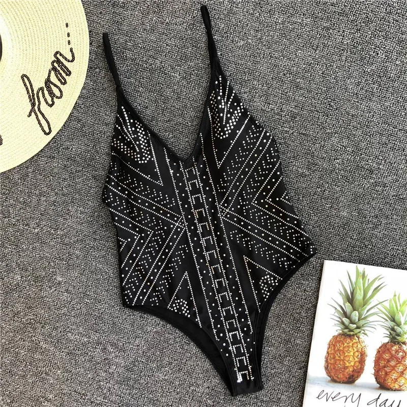 3D Print Silver High Waist Bikini Set Sexy Bandeau Push Up Swimwear Retro Cut Out Brazilian Swimming Suit For Women | Спорт и