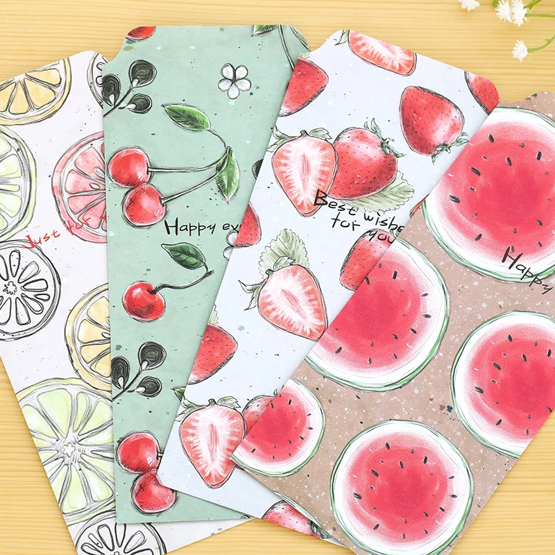 50 шт./лот hello фруктовый Подарочный пакет бумажный конверт для детей на день