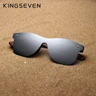 Солнцезащитные очки мужские и женские KINGSEVEN, с поляризационными линзами из орехового дерева, винтажные зеркальные, UV400