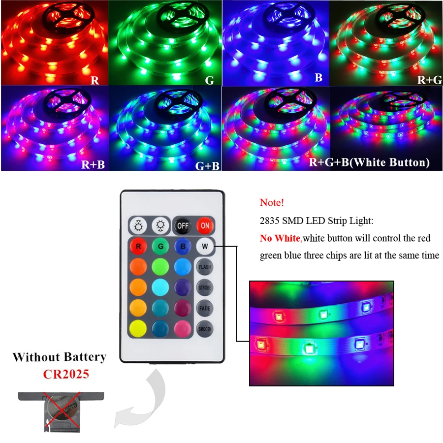 Светодиодная лента водонепроницаемая лент RGB SMD 2835 с контроллером 5/10/15/20 м 12 В