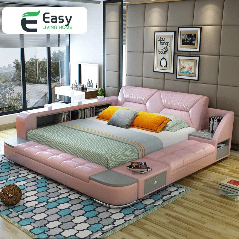 Многофункциональная кровать Easyliving Home из натуральной кожи | Мебель