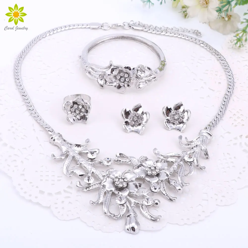 Дубай посеребренные ювелирные изделия Ювелирные наборы для женщин модное