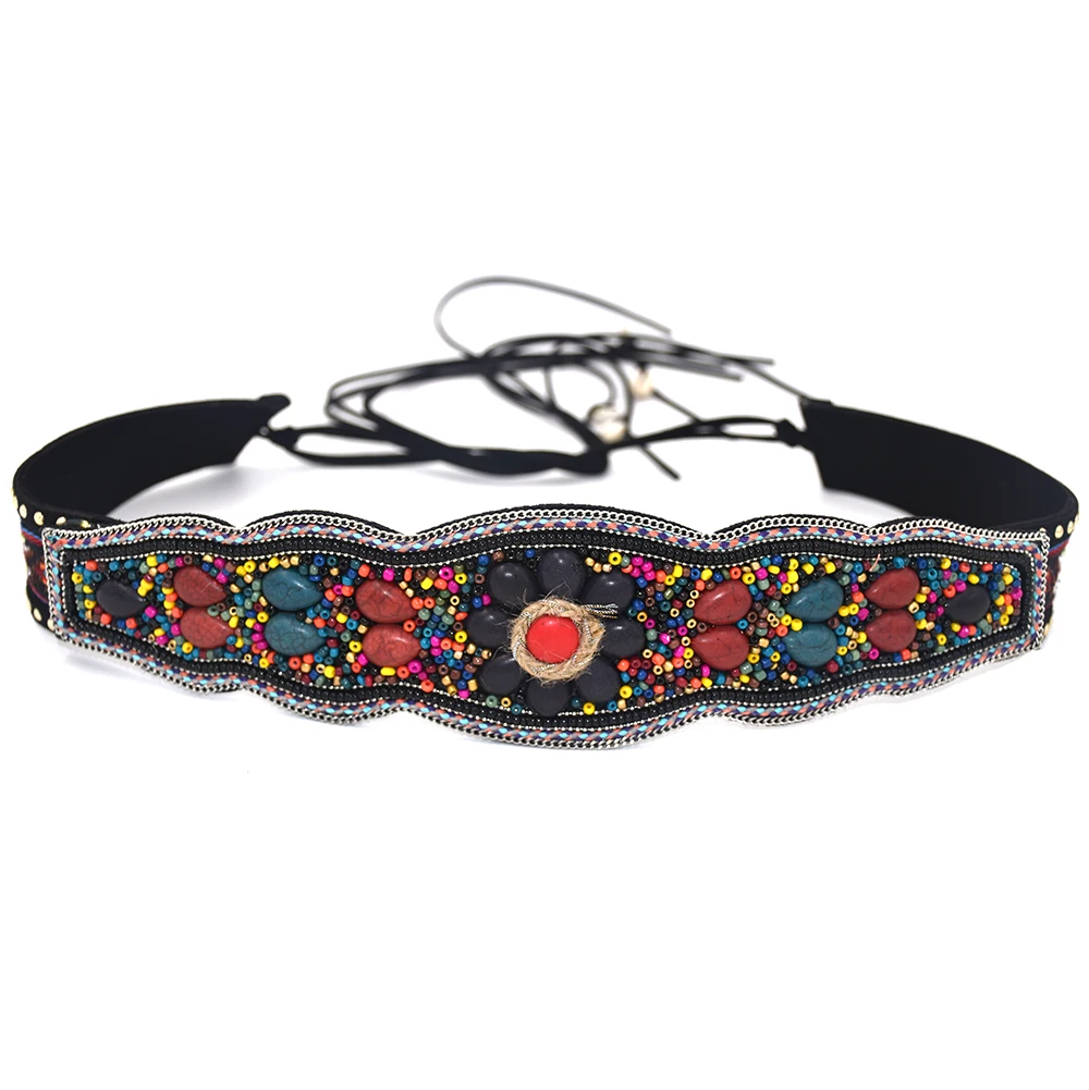 Gypsy Hippie Boho Bohemian Belly Chain Belt Dance Body Ethnic Sash Casual Waist Dresse Retro Black Leather Belts |