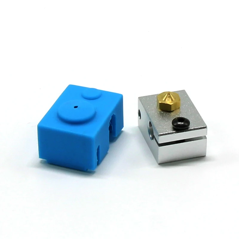 V6 Heating Aluminum Block + Silicone Case with Thermistor for 3D Printer Parts 3d Sensor Hotend Trianglelab Bltouch Titan Extrud |