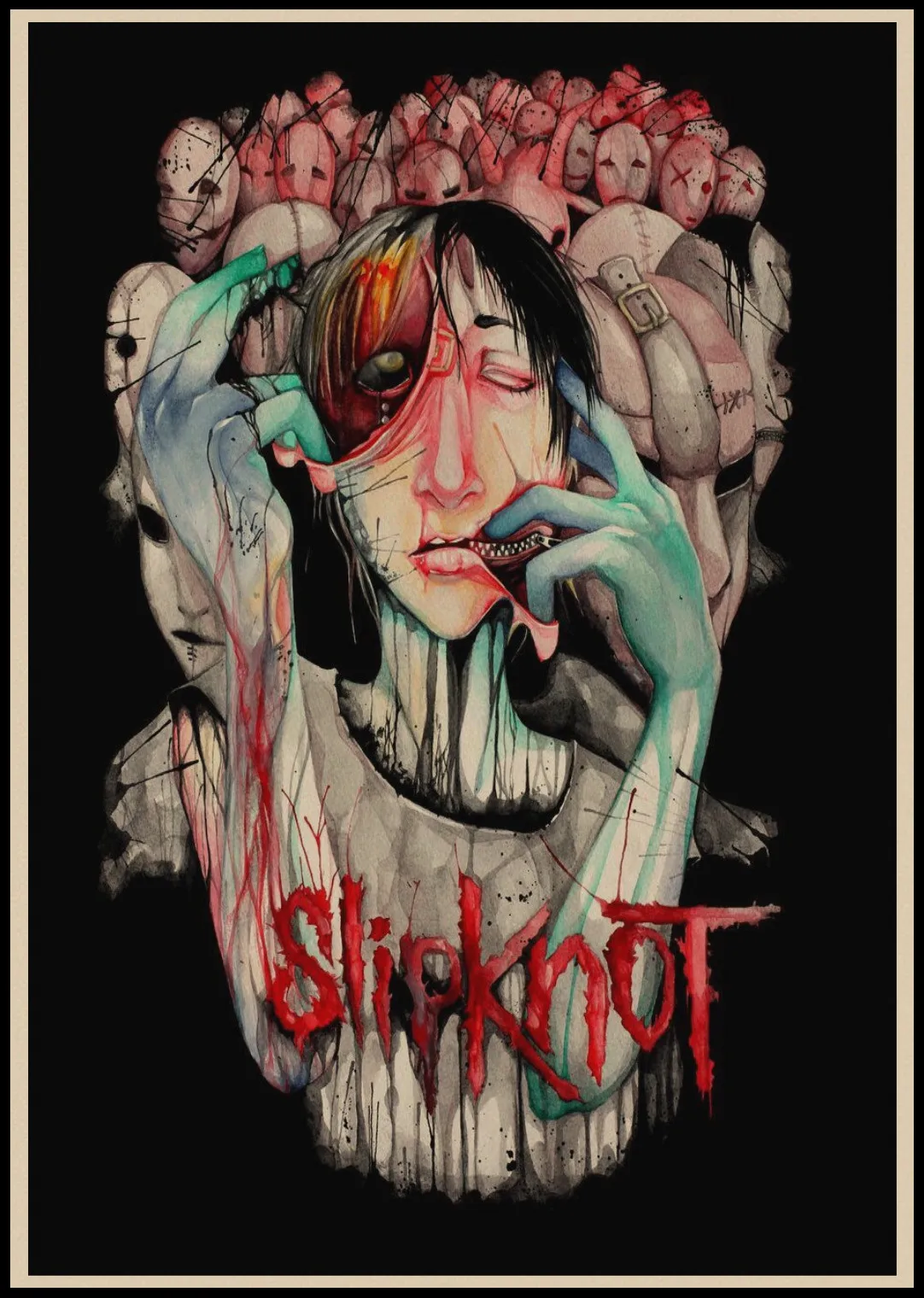 26 Slipknot тяжелый металл плакат Рок-Группа крафт-бумага плакаты Бар плакат наклейки на стену Ретро плакат декоративной живописи A1 - Цвет: 26