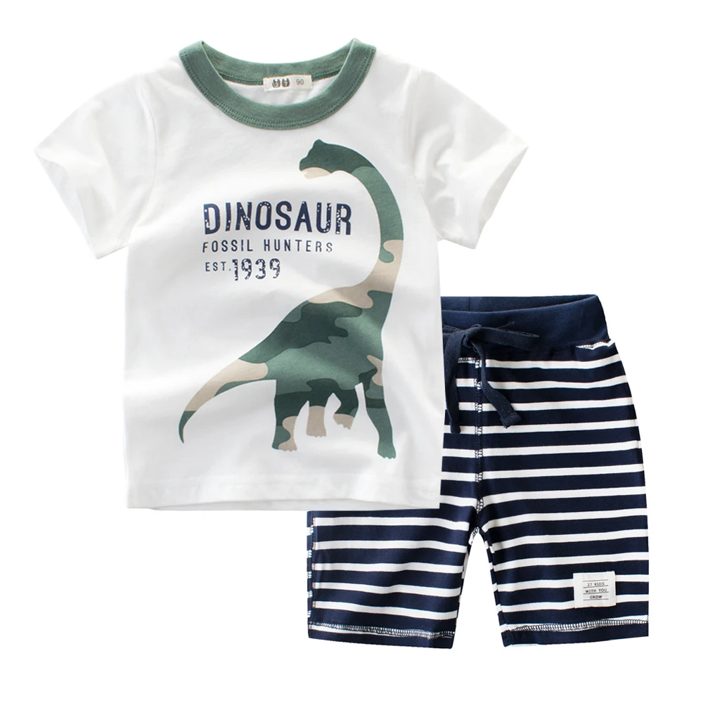 Летняя одежда для маленьких девочек шорты + футболка 2 предмета хлопковая детская