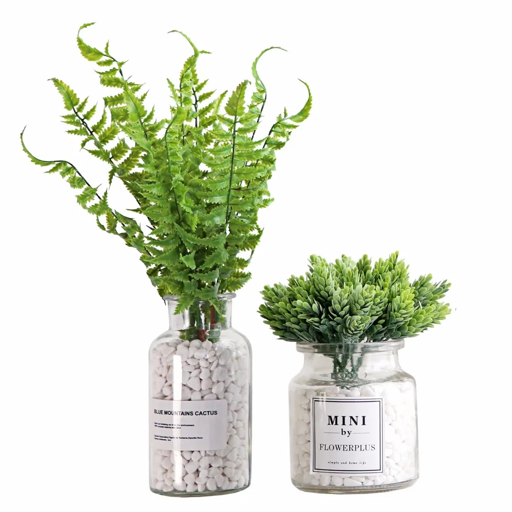 Скандинавские INS стеклянная ваза + Искусственные Цветочные украшения имитация