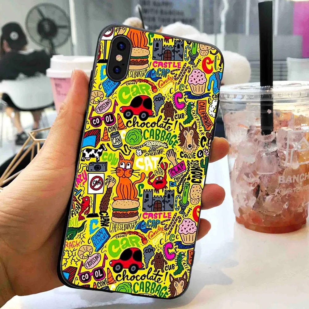 Чехлы для телефонов с граффити чехол iphone X XR XS MAX 6 6s 7 8 Plus ТПУ 5SE