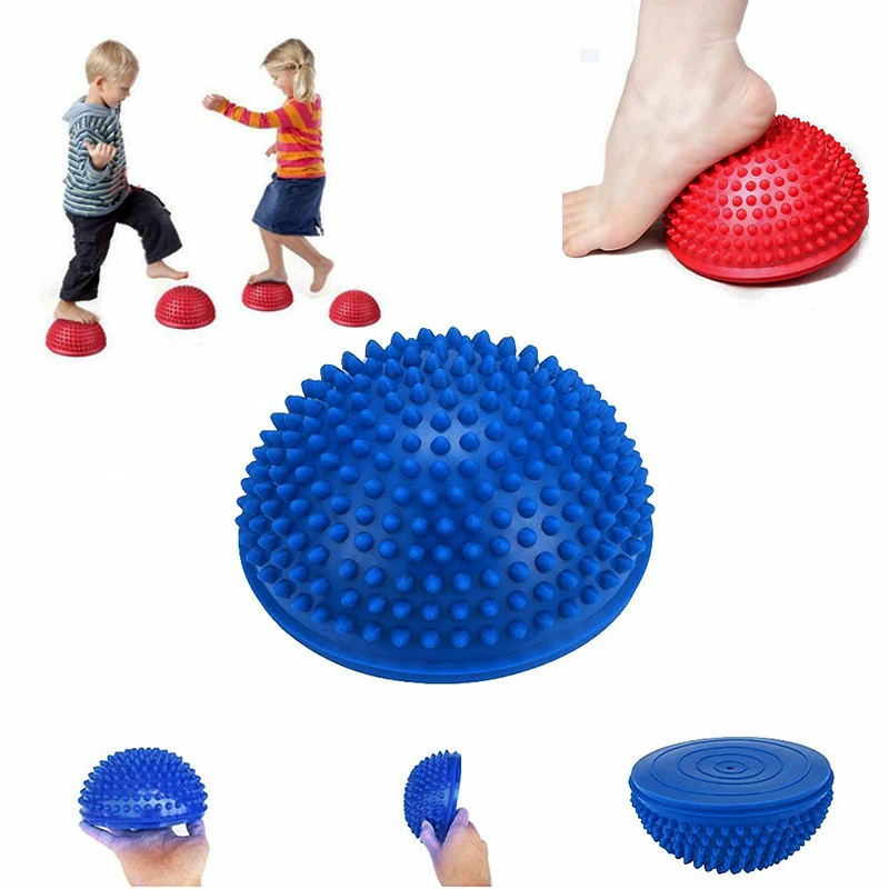 16cm Yoga Ball PVC Inflatable Massage Point Half Fit Pilates Fitness Exercise Balancing Stepping Stones | Спорт и развлечения