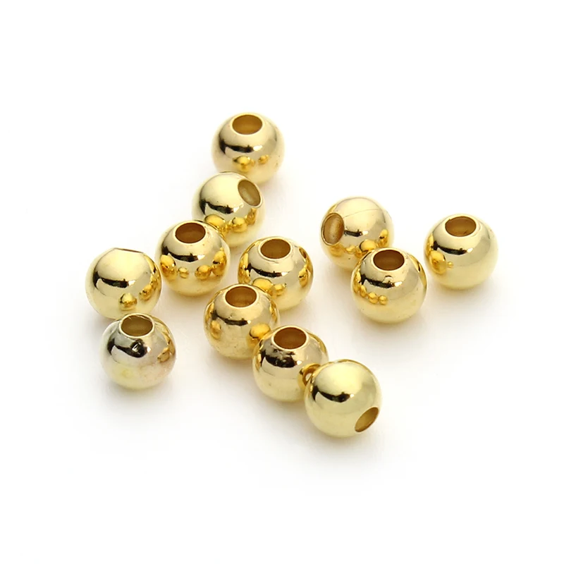 Медные бусины серебристого розового и золотого цвета круглые россыпью 3 мм 4 6 для