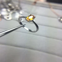 hot sale luxury ring high quality 100 natural citrine ring real 925 solid sterling silver jewelry for lady wedding ring