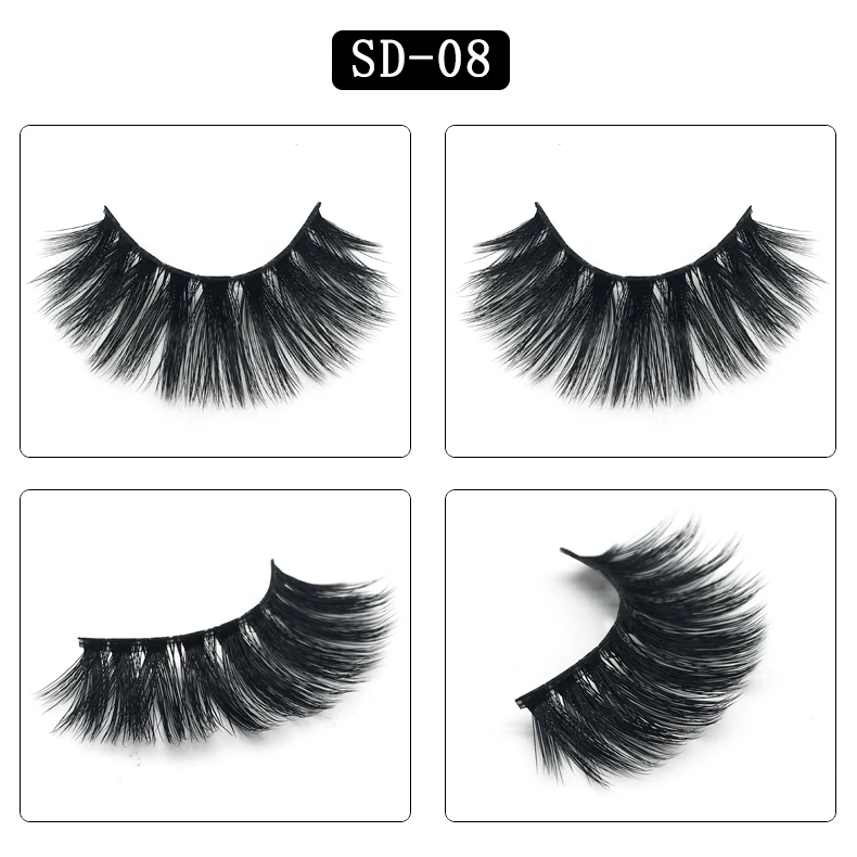 RANMEI 1pc/Pair 3D Mink Hair Eyelashes Handmade False Thick Eye Lashes Full Strip Cruelty Free Luxury | Красота и здоровье